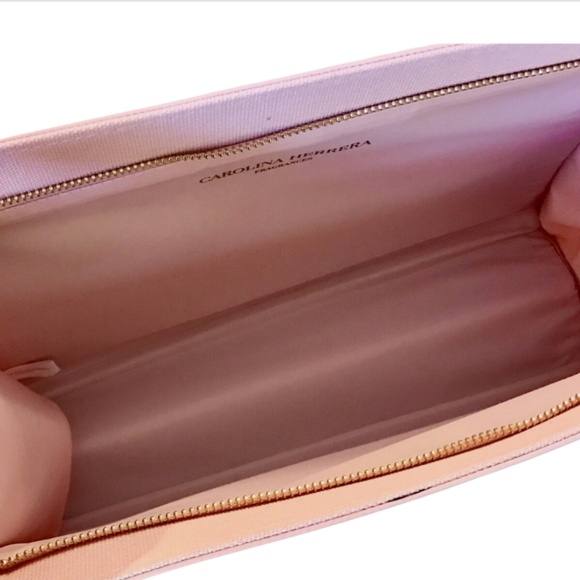 Carolina Herrera Clutch Pink Floral NEW - Picture 6 of 7